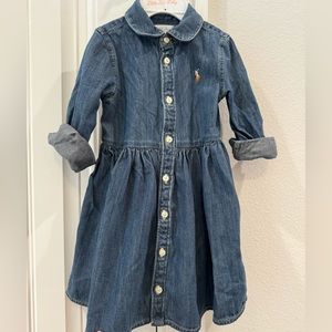 Ralph Lauren Girls Denim Dress size 18 months